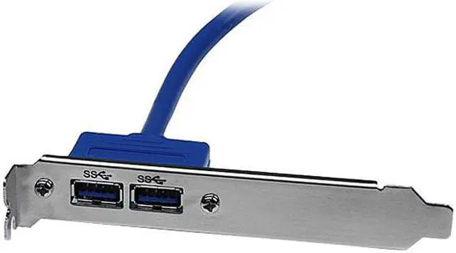 Alt view image 2 of 3 - StarTech.com USB3SPLATE 2 Port USB 3.0 A Female Slot Plate Adapter