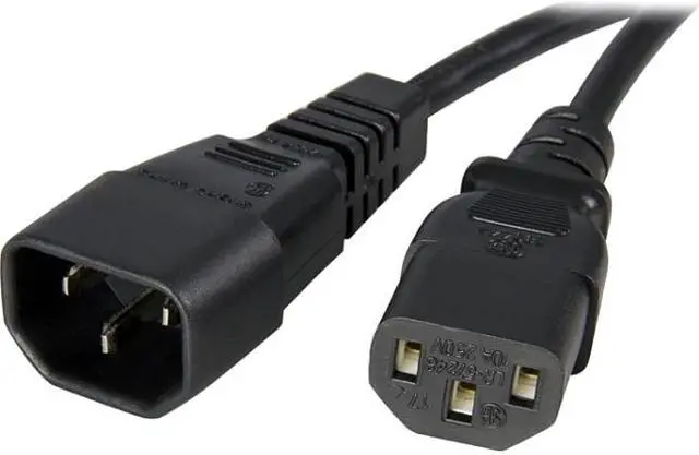 Main image of StarTech.com Model PXT1002 2 ft Standard Computer Power Cord Extension,C14 to C13