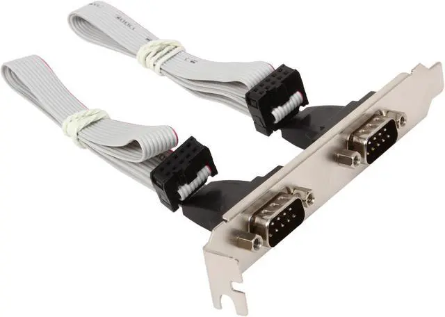 Alt view image 2 of 3 - StarTech.com Model PLATE9M2P16 16" 2 Port DB9 Serial Port Bracket to 10 Pin Header