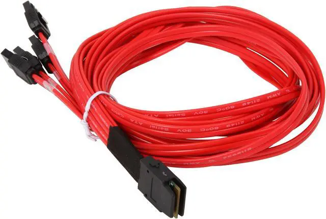 Alt view image 2 of 3 - StarTech.com Model SAS8087S4100 39.4" (1m) Serial Attached SCSI SAS Cable - SFF-8087 to 4x Latching SATA