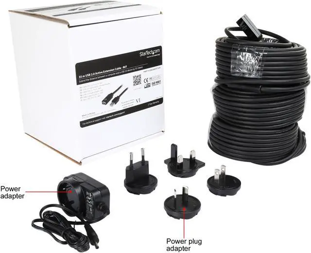 Alt view image 3 of 3 - StarTech.com USB2AAEXT35M Black USB 2.0 Active Extension Cable