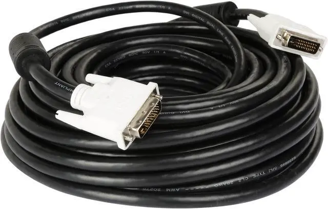 Alt view image 2 of 3 - StarTech.com DVIDDMM50 Black Connector on First End: 1 x 24-pin DVI-D (Dual-Link) Male Connector on Second End: 1 x 24-pin DVI-D (Dual-Link) Male 50 ft DVI-D Dual Link Digital Video Monitor Cable - M/M