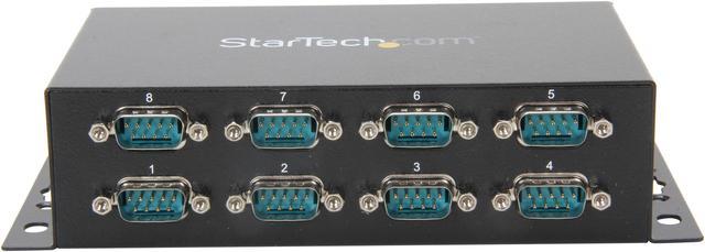 StarTech.com 8 Port USB to Serial RS232 Adapter - Wall Mount - Din Rail -  COM Port Retention - FTDI USB to DB9 RS232 Hub (ICUSB2328I) - Serial  adapter - USB 2.0 - RS-232 x 8 - black 