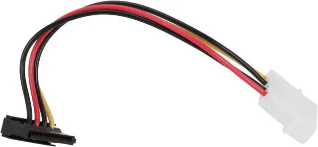 Alt view image 2 of 3 - StarTech.com SATAPOWADPL 6 in. 4 Pin Molex to Left Angle SATA Power Cable Adapter