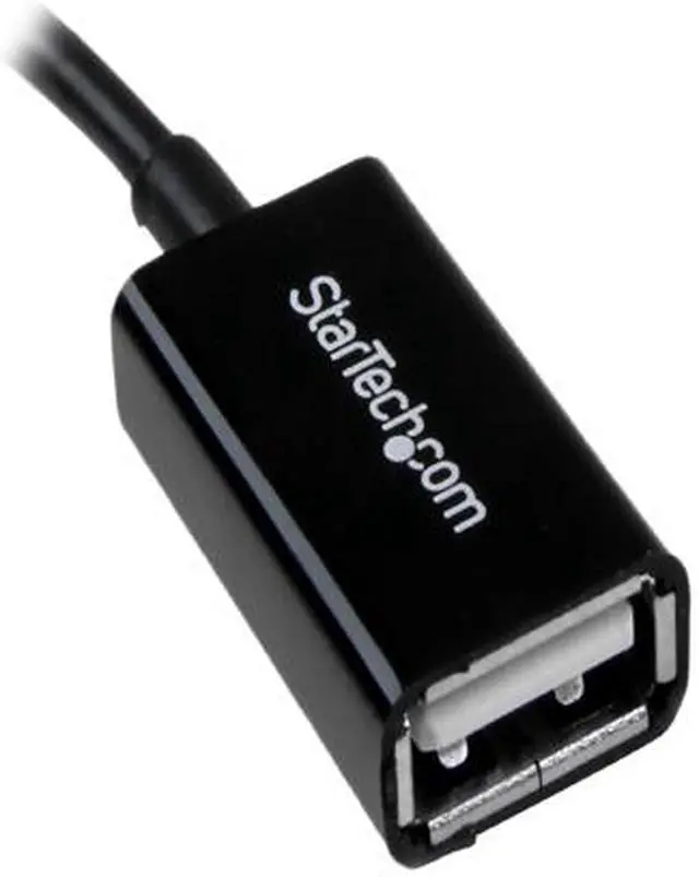 Alt view image 2 of 4 - StarTech.com UUSBOTG 5in Micro USB to USB OTG Host Adapter - Micro USB Male to USB A Female On-The-GO Host Cable Adapter