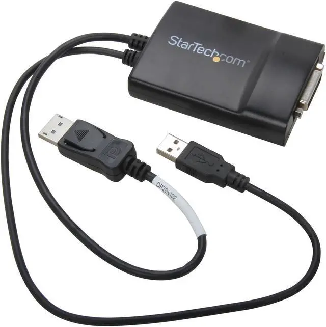 Alt view image 2 of 3 - StarTech.com DP2DVID2 DisplayPort to DVI Dual Link Active Adapter Converter - DP to Dual Link DVI-D Active Adapter - 2560x1600