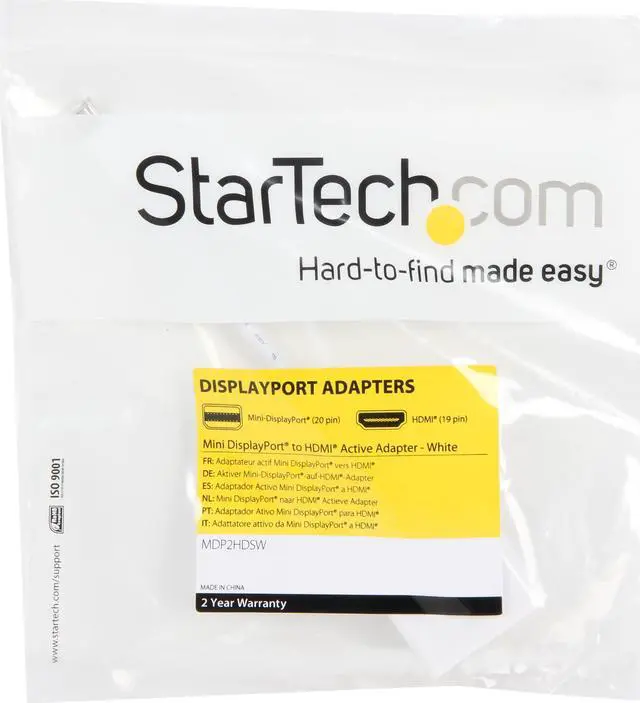 Alt view image 3 of 3 - StarTech.com MDP2HDSW Mini DisplayPort to HDMI Active Video and Audio Adapter Converter