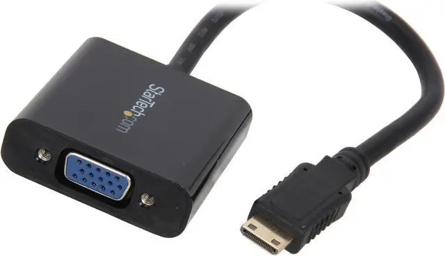 Main image of StarTech.com MNHD2VGAE2 Mini HDMI to VGA Adapter Converter for Digital Still Camera / Video Camera - 1920x1080 - Mini HDMI Male to VGA HD15 Female