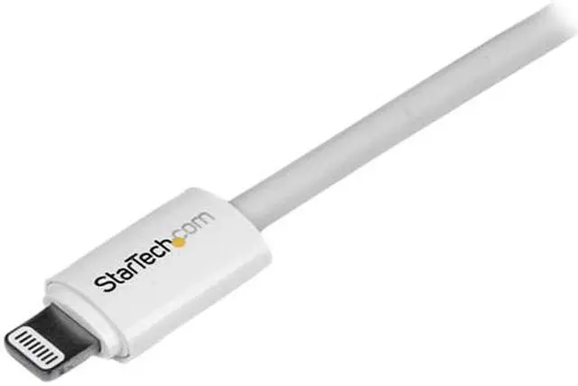 Alt view image 4 of 4 - StarTech.com USBLT2MW 2m (6ft) Long White Apple® 8-pin Lightning Connector to USB Cable for iPhone / iPod / iPad - Charge and Sync Cable