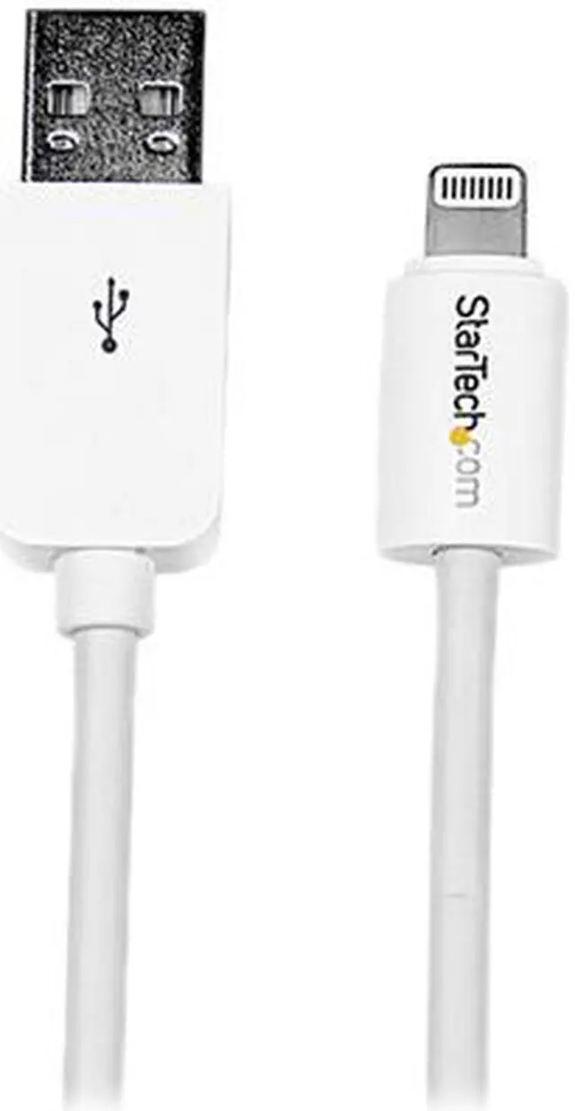 Alt view image 2 of 4 - StarTech.com USBLT2MW 2m (6ft) Long White Apple® 8-pin Lightning Connector to USB Cable for iPhone / iPod / iPad - Charge and Sync Cable