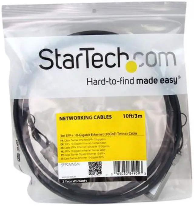 Alt view image 4 of 4 - StarTech.com SFPCMM3M Cisco SFP-H10GB-CU3M Compatible SFP+ 10-Gigabit Ethernet Passive Twinax Direct Attach Cable - 3 m (10 ft) - 10 GbE
