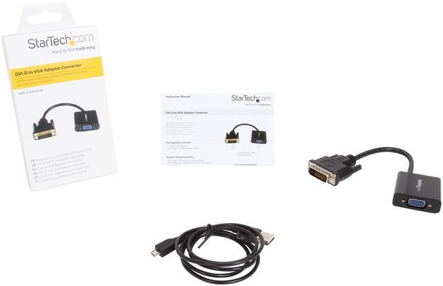 Alt view image 3 of 3 - StarTech.com DVI2VGAE DVI-D to VGA Active Adapter Converter Cable - 1080p - DVI to VGA Converter box