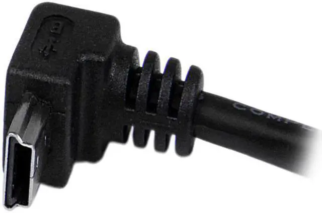 Alt view image 5 of 6 - StarTech USBAMB2MD 2m Mini USB A to Down Angle Mini B Cable - Black