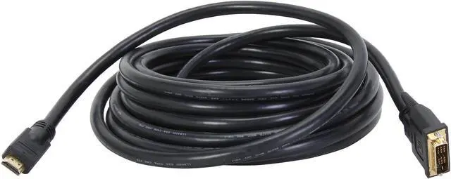 Alt view image 2 of 3 - StarTech.com HDDVIMM25 25 ft. Black Connector A: 1 - HDMI (19 pin) Male Connector B: 1 - DVI-D (19 pin) Male HDMI to DVI-D Cable Male to Male