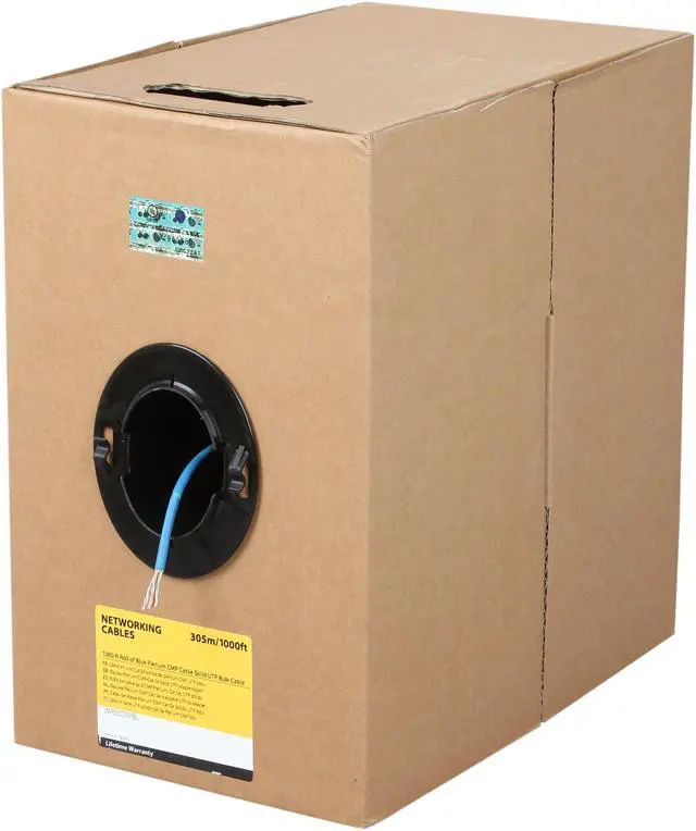 Alt view image 3 of 3 - StarTech.com WIR5ECMPBL 1000 ft. Cat 5E Blue Solid UTP Ethernet Cable - Bulk Roll