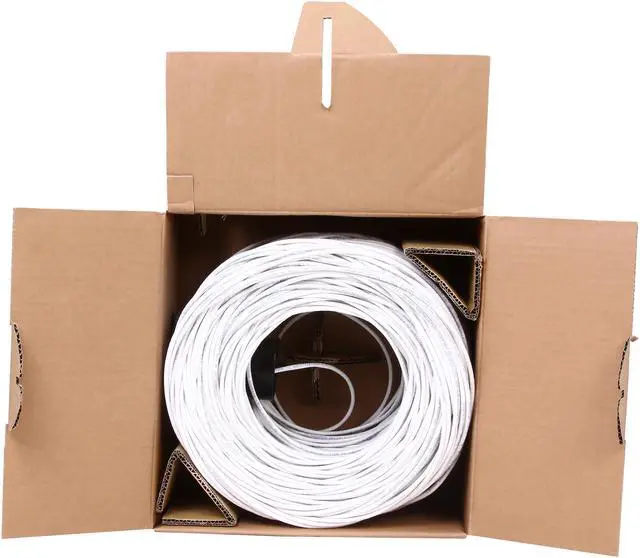 Alt view image 2 of 3 - StarTech.com WIR5ECMRWH 1000 ft. Cat 5E White Solid UTP Riser Ethernet Cable - Bulk Roll