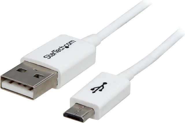 Main image of StarTech USBPAUB50CMW 0.5m White Micro USB Cable - A to Micro B