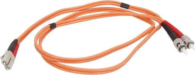 Alt view image 2 of 3 - StarTech.com 50FIBPLCST1 3.3 ft. OFNP Plenum Multimode 50/125 Duplex Fiber Patch Cable LC - ST Male to Male