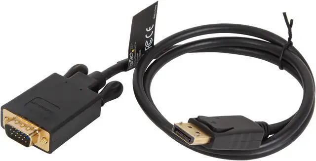 Alt view image 2 of 3 - StarTech DP2VGAMM3B 3 ft. DisplayPort to VGA Adapter Cable - DP to VGA Video Converter - Active DisplayPort to VGA Cable for PC 1920 x 1200 - Black