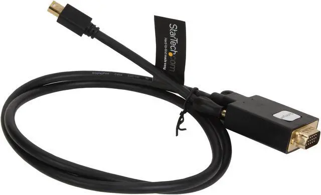 Alt view image 2 of 3 - StarTech.com Model MDP2VGAMM3B Black Mini DisplayPort to VGA Adapter Converter Cable - mDP to VGA 1920 x 1200 Male to Male
