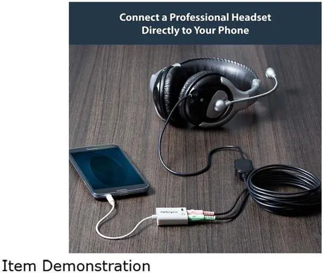 Alt view image 5 of 6 - StarTech MUYHSMFFADW 3.5mm 4 Position to 2 x 3 Position 3.5mm Headset Splitter Adapter M/F - White Headphone Microphone Splitter - 4 pin / 4 pole