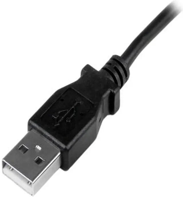 Alt view image 3 of 6 - StarTech USBAMB1MU 1m Mini USB Cable Cord - A to Up Angle Mini B - Black