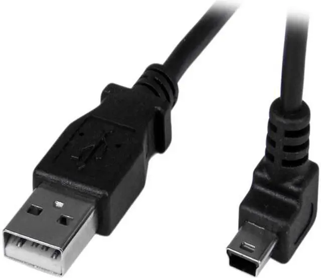 Main image of StarTech USBAMB1MU 1m Mini USB Cable Cord - A to Up Angle Mini B - Black