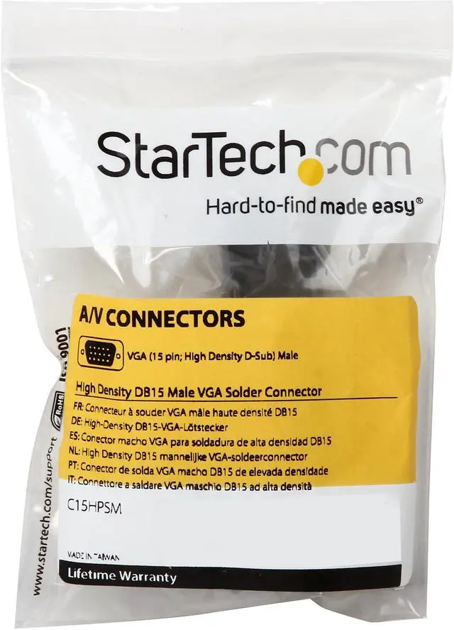 Alt view image 3 of 3 - StarTech.com C15HPSM High Density Male VGA Solder Connector