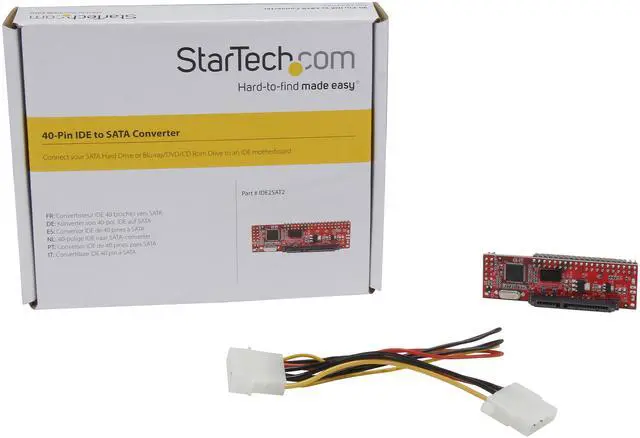 Alt view image 4 of 4 - StarTech IDE2SAT2 IDE to SATA Hard Drive or Optical Drive Adapter Converter - 40-Pin PATA to 2.5" SATA HDD / SSD / ODD Converter