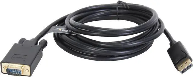 Alt view image 2 of 3 - StarTech.com DP2VGAMM10B 10 ft. Black Connector A: 1 x DisplayPort (20 pin) Latching Male

Connector B: 1 x VGA (15 pin; High Density D-Sub) Female DisplayPort to VGA Adapter Converter Cable 1920x1200 Male to Female