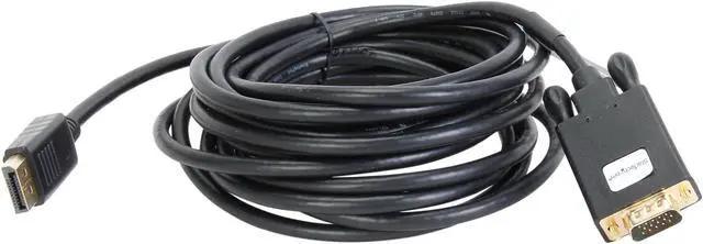 Alt view image 2 of 3 - StarTech.com DP2VGAMM15B 15 ft. Black Connector A: 1 x DisplayPort (20 pin) Latching Male  

Connector B: 1 x VGA (15 pin; High Density D-Sub) Male DisplayPort Cable 1920 x 1200 Male to Male