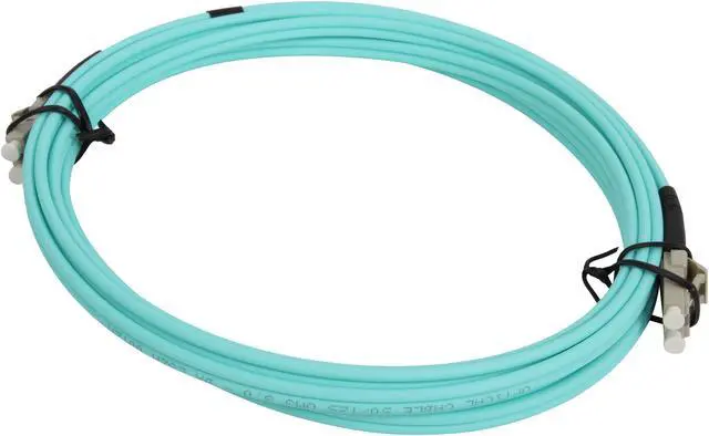 Alt view image 2 of 3 - StarTech.com A50FBLCLC3 9.8 ft [3 m] 10 Gb Aqua Multimode 50/125 Duplex LSZH Fiber Patch Cable Male to Male