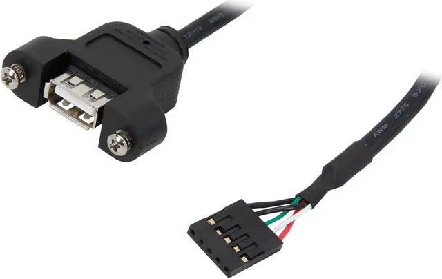 Main image of StarTech.com USBPNLAFHD3 Black Panel Mount USB Cable - USB A to Motherboard Header Cable