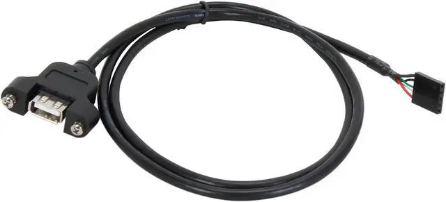Alt view image 2 of 3 - StarTech.com USBPNLAFHD3 Black Panel Mount USB Cable - USB A to Motherboard Header Cable