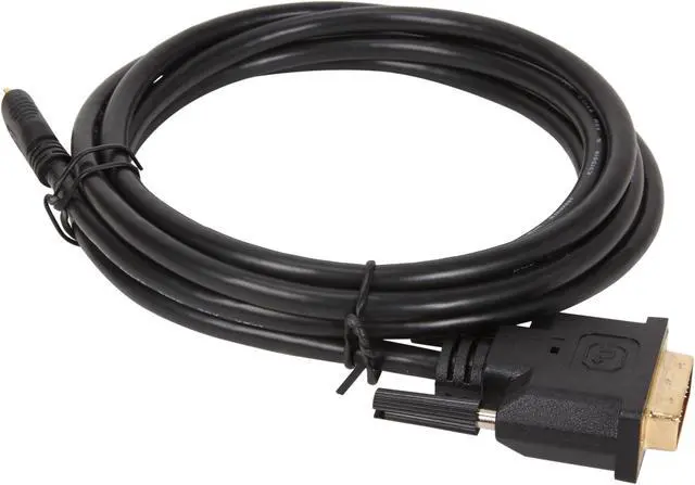 Alt view image 2 of 3 - StarTech.com HDCDVIMM2M 6.5 ft. Black Mini HDMI (19 pin) to DVI-D (19 pin) Cable Male to Male