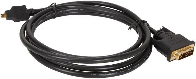 Alt view image 2 of 3 - StarTech.com HDDDVIMM2M Black Micro HDMI (19 pin) Male to DVI-D (19 pin) Male to Male Cable