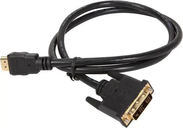 Alt view image 2 of 3 - StarTech.com HDDVIMM3 3 ft HDMI to DVI-D Cable - HDMI to DVI Adapter / Converter Cable - 1x DVI-D Male, 1x HDMI Male - Black, 3 feet