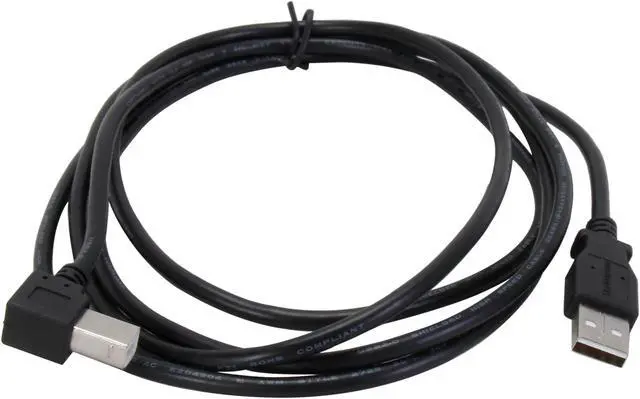 Alt view image 2 of 3 - StarTech.com USBAB2ML Black USB 2.0 A to Left Angle B Cable - M/M