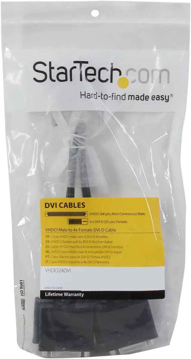 Alt view image 4 of 4 - StarTech.com VHDCI24DVI No VHDCI to Quad DVI Splitter Breakout Cable