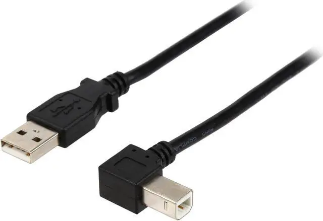 Main image of StarTech.com USBAB1ML Black USB 2.0 A to Left Angle B Cable