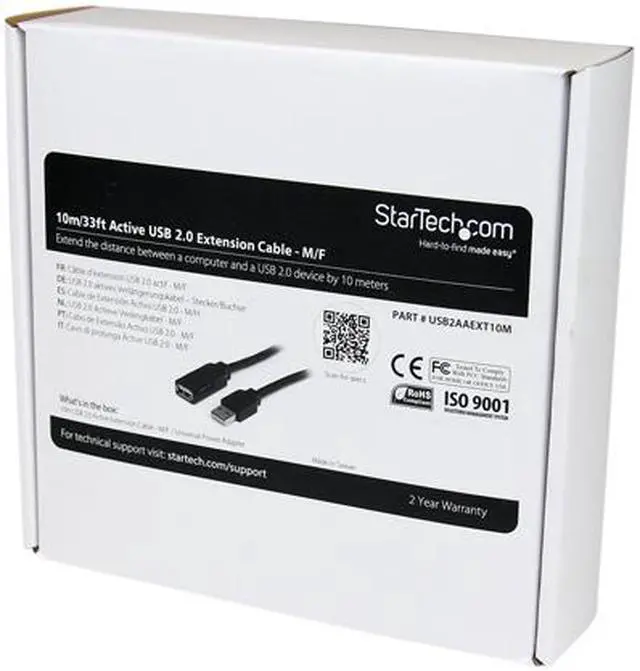 Alt view image 5 of 5 - StarTech.com 10m USB 2.0 Active Extension Cable - M/F