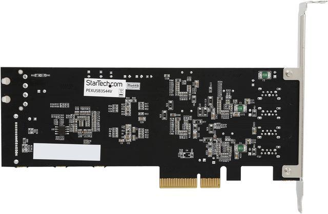 Alt view image 5 of 5 - StarTech.com PEXUSB3S44V 4 Port PCI Express (PCIe) SuperSpeed USB 3.0 Card Adapter w/ 4 Dedicated 5Gbps Channels - UASP - SATA / LP4 Power