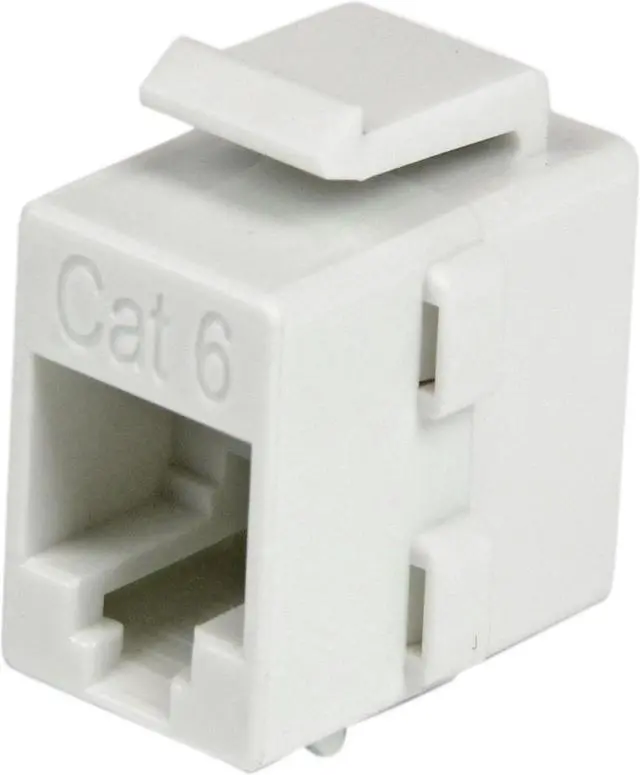 Main image of StarTech.com White Cat 6 RJ45 Keystone Jack Network Coupler - F/F