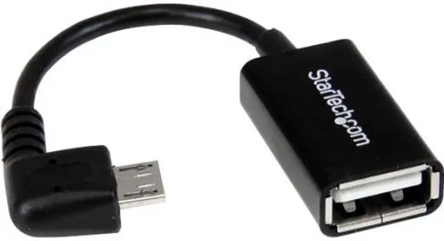 Main image of StarTech.com 5in Right Angle Micro USB to USB OTG Host Adapter M/F