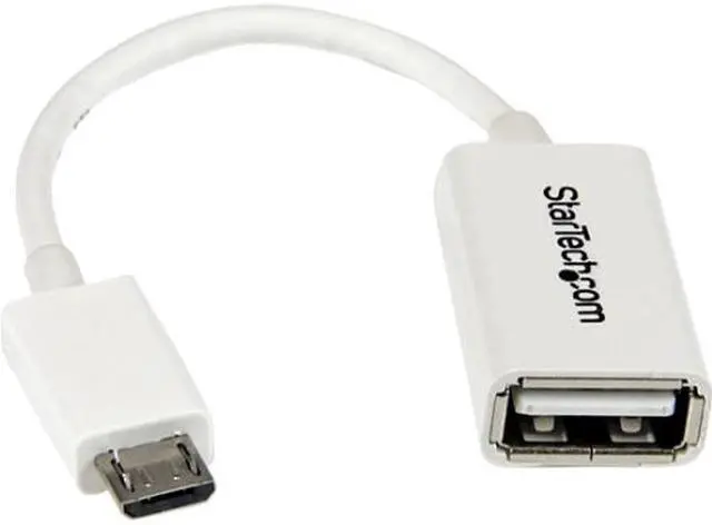 Main image of StarTech.com 5in White Micro USB to USB OTG Host Adapter M/F