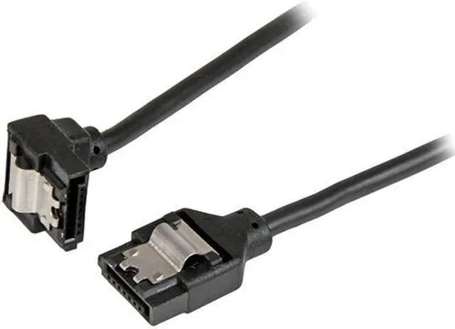 Main image of StarTech.com 12in Latching Round SATA to Right Angle SATA Serial ATA Cable