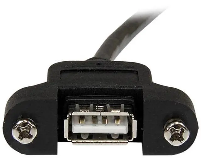 Alt view image 3 of 5 - StarTech.com 2 ft Panel Mount USB Cable A to A - F/M
