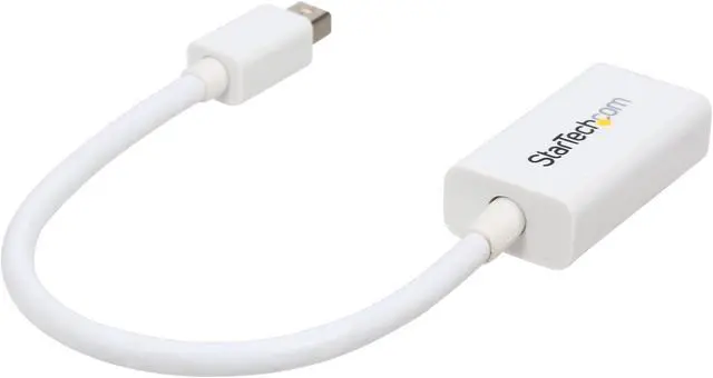 Alt view image 2 of 3 - StarTech MDP2HD4KSW Mini DisplayPort to HDMI 4K Audio / Video Converter - mDP 1.2 to HDMI Active Adapter for MacBook Pro/Air  - 4K @ 30 Hz - White