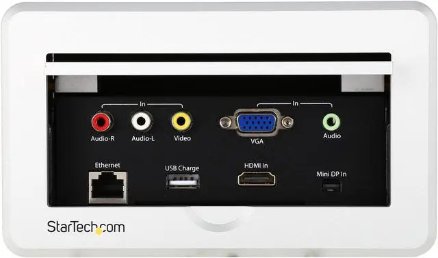 Alt view image 3 of 7 - StarTech  BOX4HDECP  Conference Table Connectivity Box - HDMI / VGA / Mini DisplayPort to HDMI Output with Fast Charge USB Port