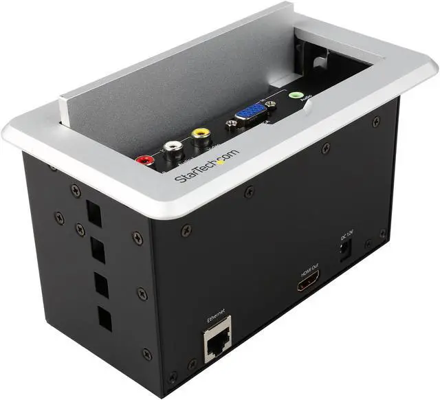 Alt view image 7 of 7 - StarTech  BOX4HDECP  Conference Table Connectivity Box - HDMI / VGA / Mini DisplayPort to HDMI Output with Fast Charge USB Port